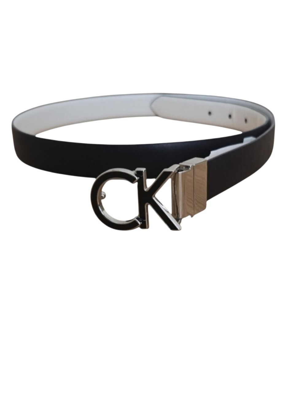 Calvin Klein Reversible Logo Belt Black and White Medium NWT
